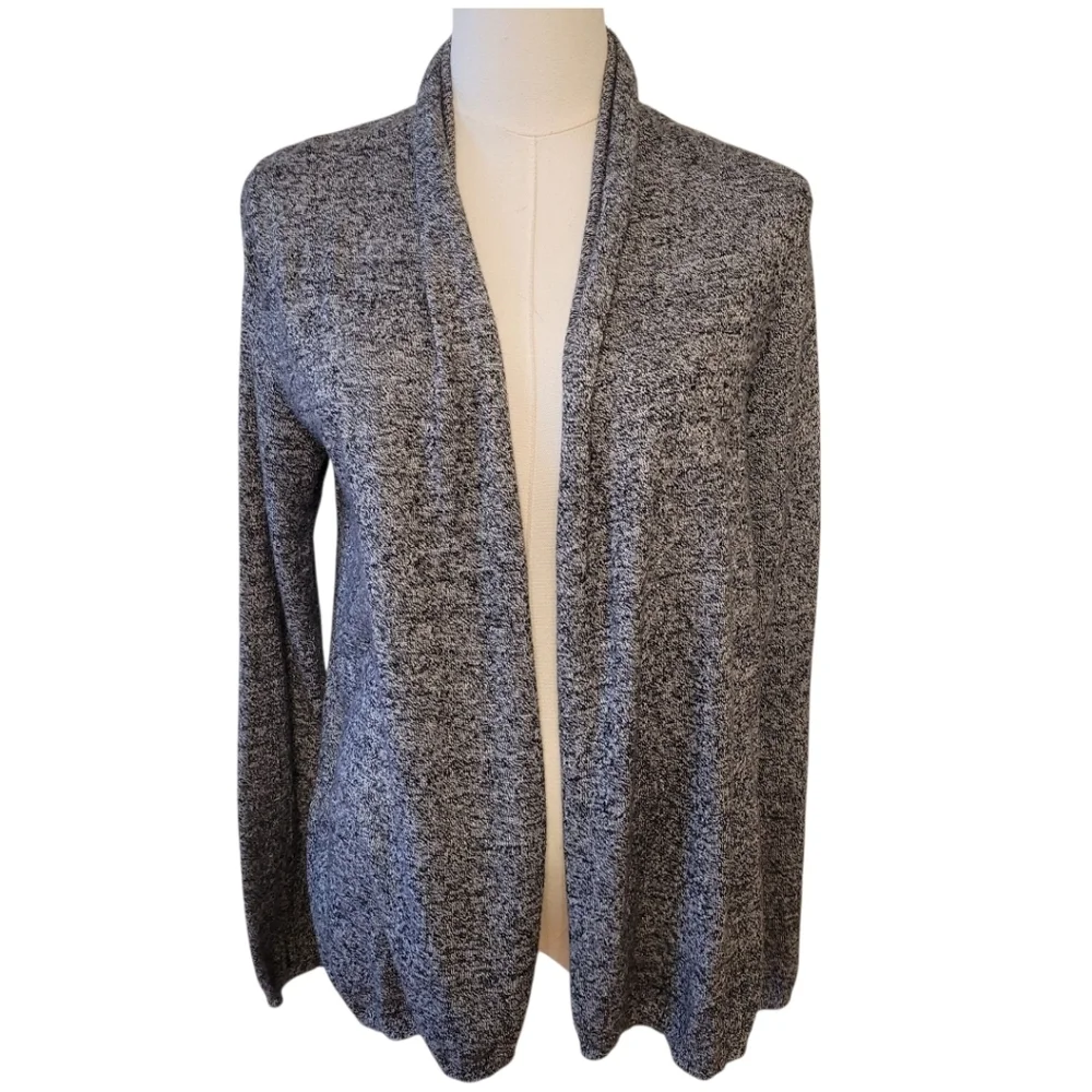 Express Black‎ & Gray Heathered Open Cardigan Sweater Size Medium